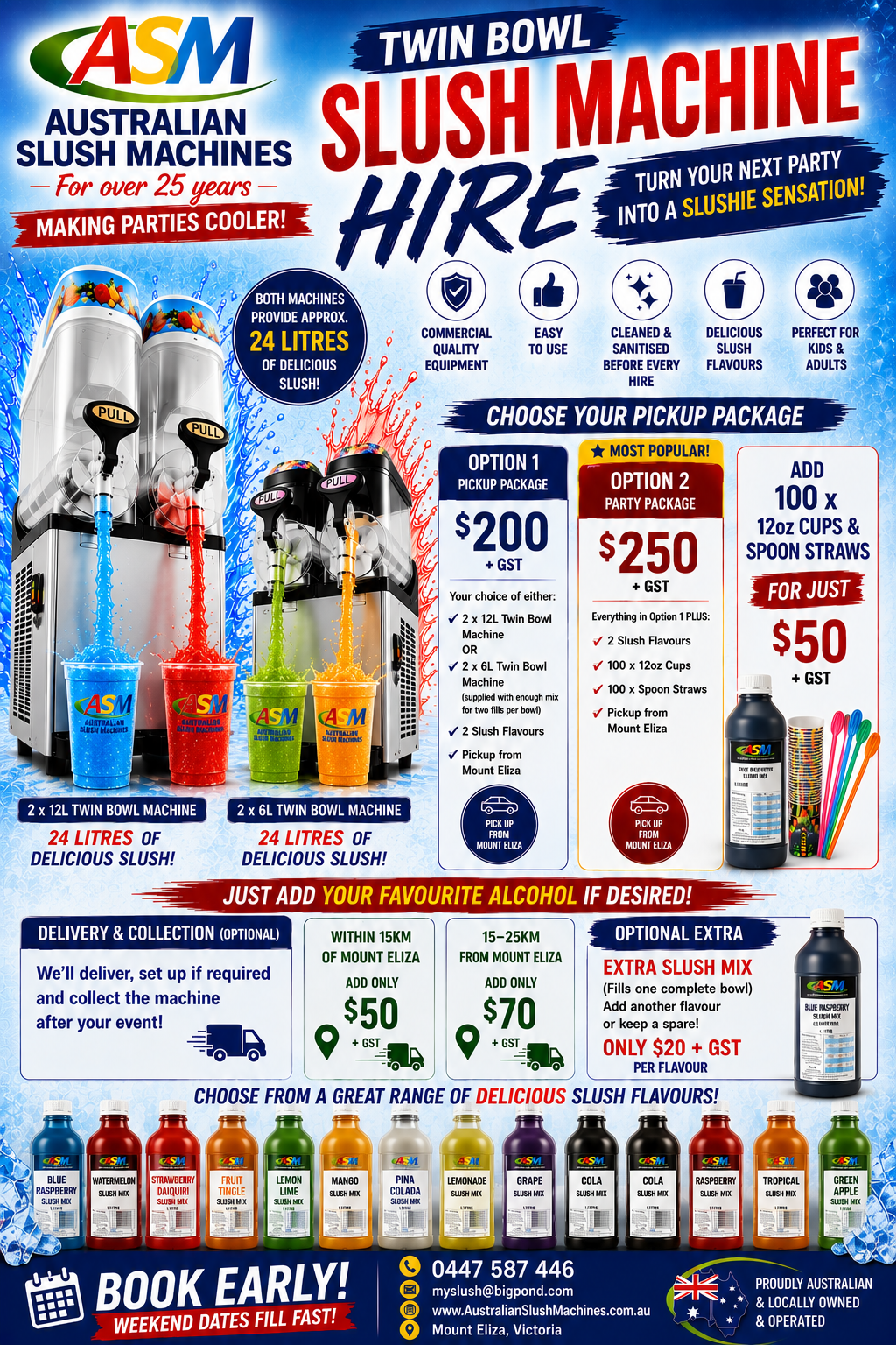 Slush Machine Hire - Mount Eliza, Melbourne & Suburbs